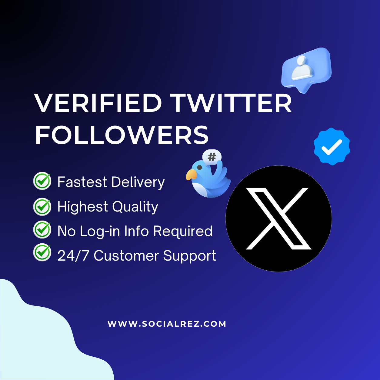 Buy Verified X Twitter Followers