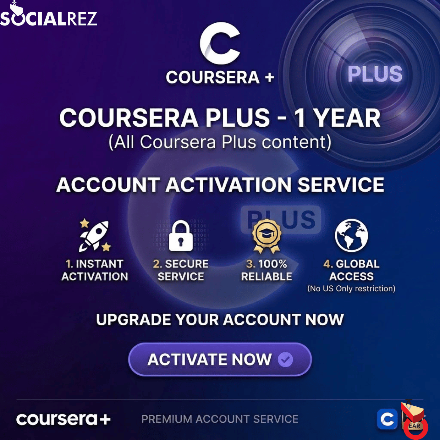 Coursera Plus 1 Year Account Activation Service