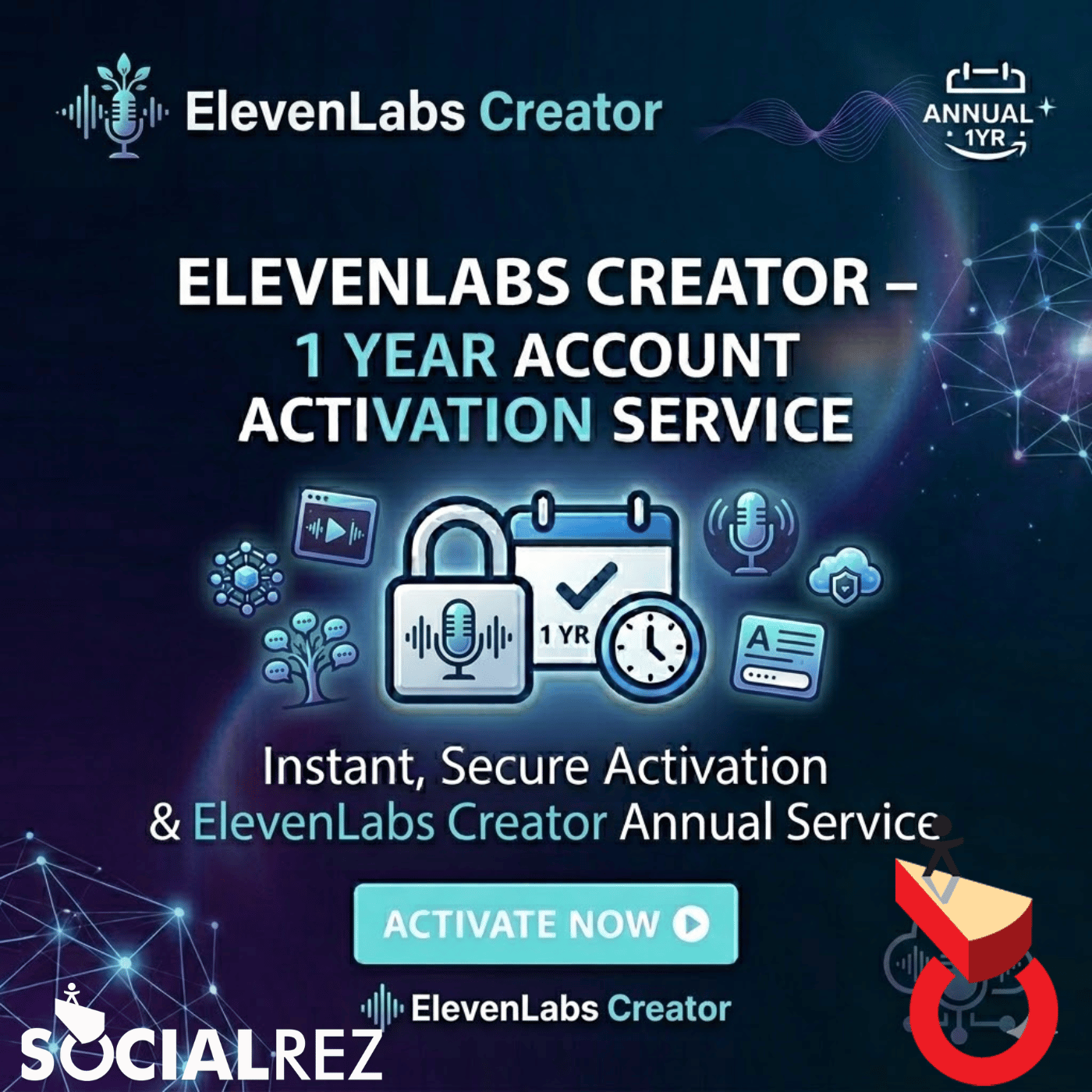 ElevenLabs Creator 1 Year Account Activation Service