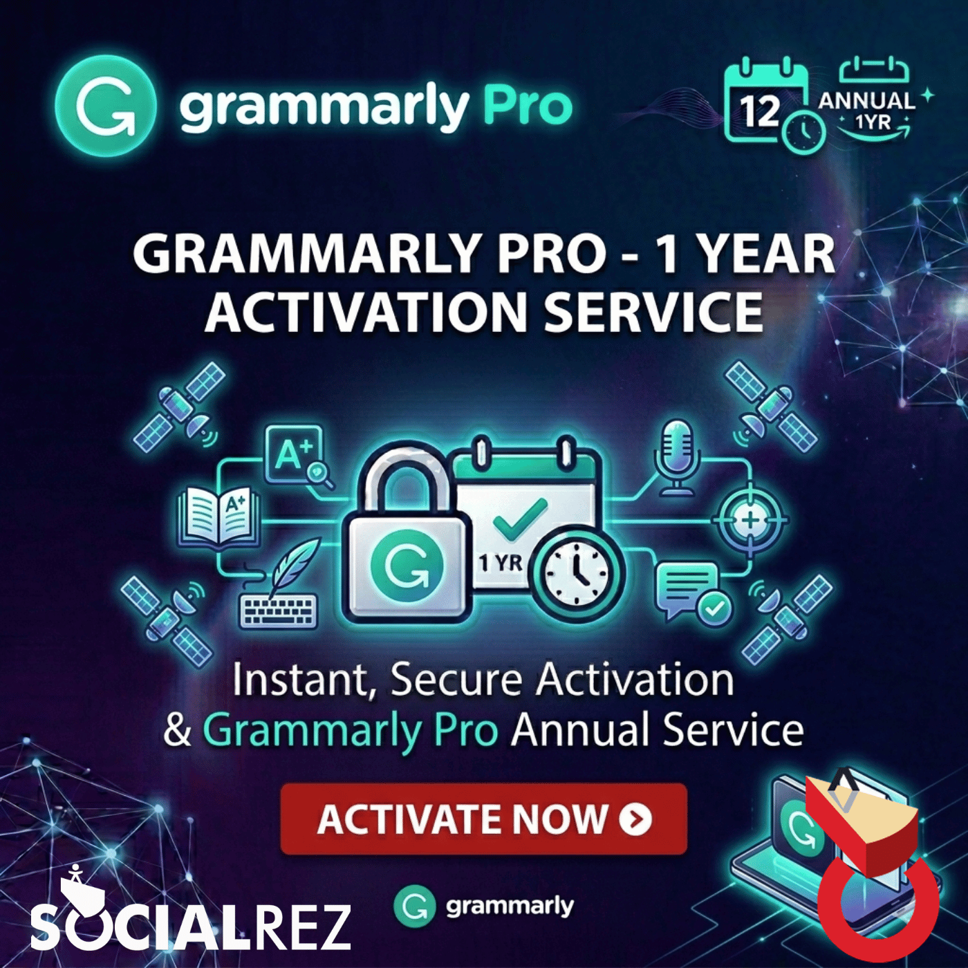 Grammarly Pro 1 Year Activation
