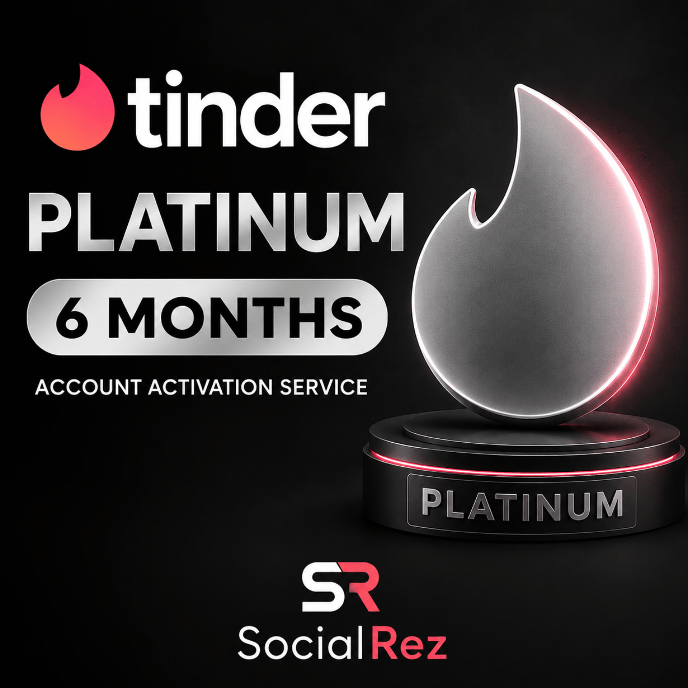 Buy Tinder Platinum - 6 Months Account Activation Service
